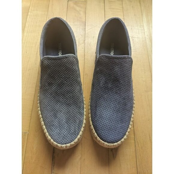 NEW Tretorn | Emilia Suede Platform Espadrille Sneakers in Deep Sea Blue - Picture 2 of 9